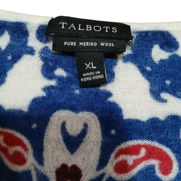 Talbots Women's Size XL Multicolor 100% Merino Wool Sweater - Picture 6 of 8